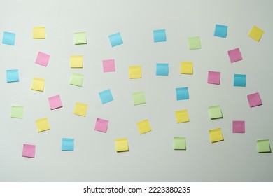 blank sticky notes reminders on the wall, template copy space - Powered by Shutterstock