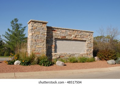 Blank Stone Sign