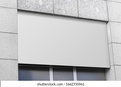 Blank Store Signage Sign Design Mockup Isolated, Clear Shop Template. Street Hanging Mounted On The Wall. Signboard For Logo Presentation. Metal Cafe Restaurant Bar Plastic Badge Black White. 