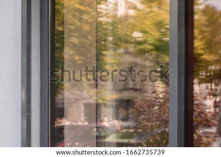 Similar – Image, Stock Photo Door and shop window of abandoned house, image of palm trees, longing, wanderlust and reality