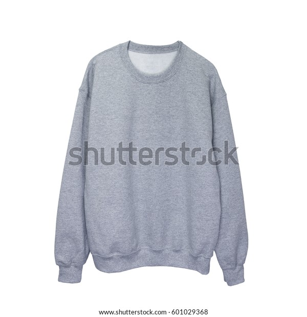 Blank Sweatshirt Grey Color Mock Template Stock Photo (Edit Now) 601029368