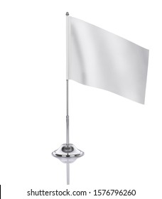 Blank Table Flag On White Background, Suitable For Design, Mockup