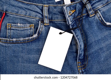 Blank Tag Mockup Jeans 