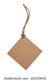 Blank Tag Tied With Brown String