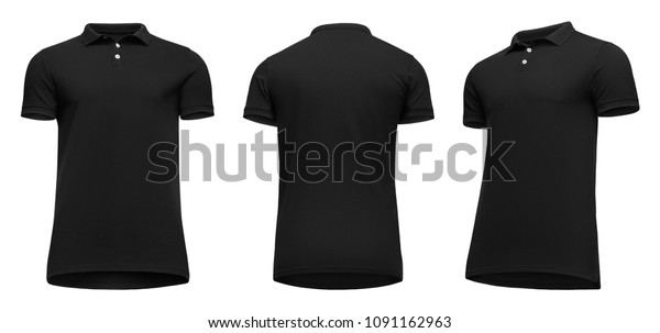 Blank Template Men Black Polo Shirt Stock Photo (Edit Now) 1091162963