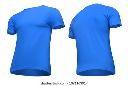 Blank Template Men Blue T Shirt Stock Photo (Edit Now) 1091163017