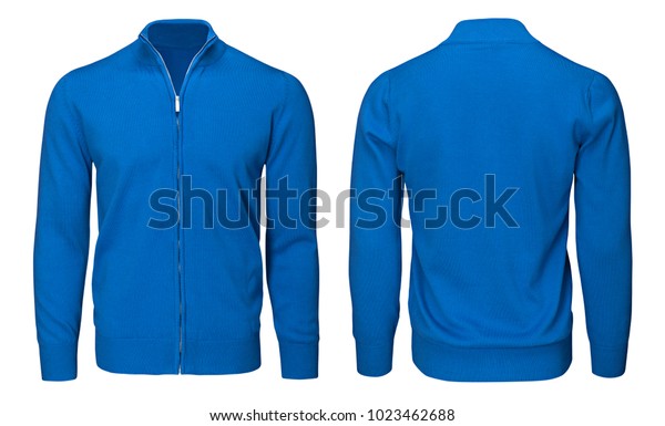 Blank Template Mens Blue Sweatshirt Long Stock Photo 1023462688 ...