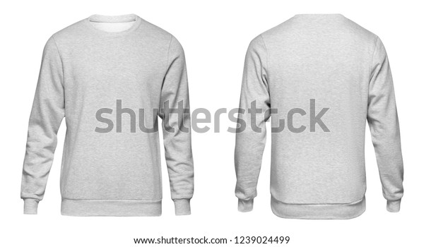 Blank Template Mens Grey Sweatshirt Long Stock Photo (Edit Now) 1239024499