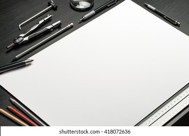 Blank template for sketch, hand drawn projects, mockups - Shutterstock ID 418072636