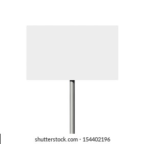 Blank traffic sign or a banner for outdoor advertising