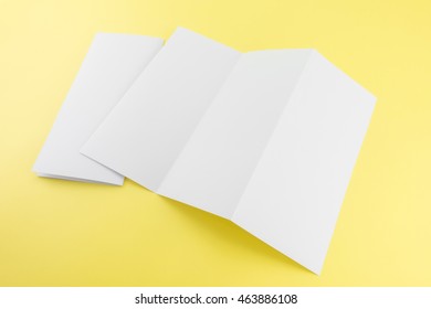Download Tri Fold Brochure Template Yellow Stock Photos Images Photography Shutterstock PSD Mockup Templates