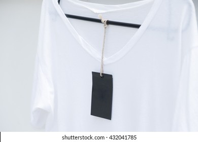 
Blank T-shirt And Blank Label Tag