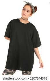 Blank Tshirt Mockup Cool Streetwear Fashion Stock Photo 1207144576 ...