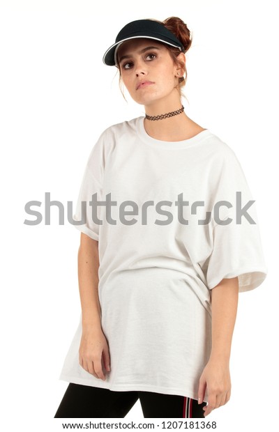 Download Blank Tshirt Mockup Cool Streetwear Fashion Stock Photo Edit Now 1207181368