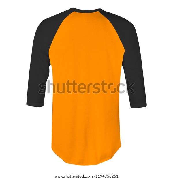 black and orange raglan shirt