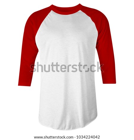 Download Blank Tshirt Red Maroon Raglan 34 Stock Photo (Edit Now ...