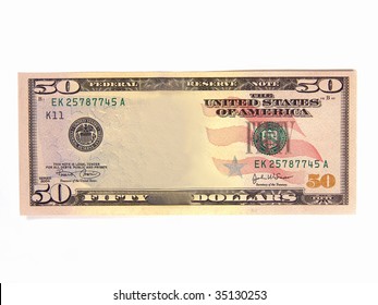 Blank US Dollar Bill (Add Your Own Logo Or Image In The Middle, With Copy Space)