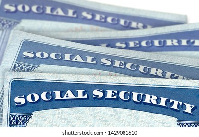 Blank U.S. Social Security Cards Isolated On White Background