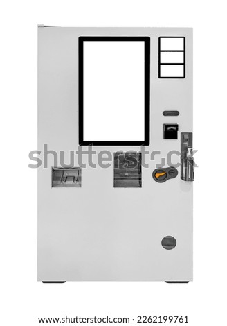 blank vending machine isolated on white background