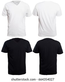 Black V Neck T Shirt Images, Stock 
