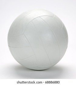 A Blank Volley Ball On A White Background