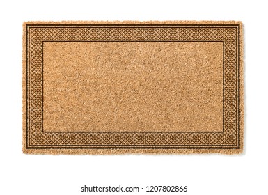 Blank Welcome Mat Isolated On White Background.