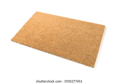 Blank Welcome Mat Isolated on White Background.