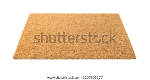 Blank Welcome\
Mat Isolated on White\
Background.