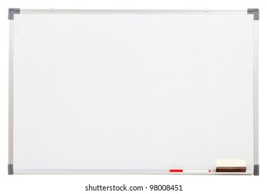 blank white board isolated on white