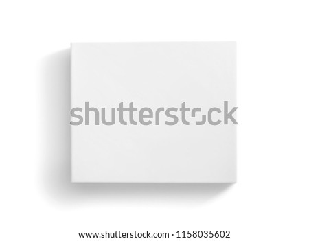 Blank white box top view isolated on white background with clipping path