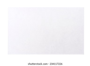 Blank White Card Isolated On White Background