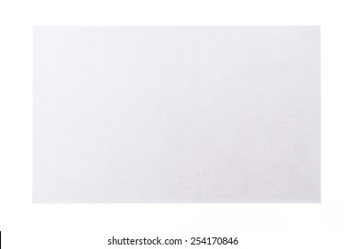 Blank White Card Isolated On White Background