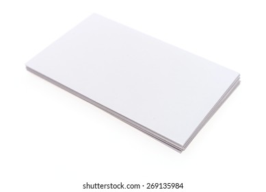 Blank White Card Isolated On White Stock Photo 269135984 | Shutterstock