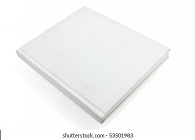 Blank White Casebound Hard Back Book Closed