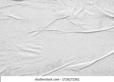 Blank white crumpled and creased paper poster texture background - Shutterstock ID 1726272361