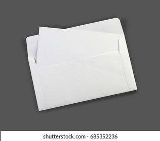 Blank White Envelope Mockup With A Invitation Card