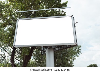 Blank White Isolated Mockup Billboard Poster Stock Photo 1187475808 ...