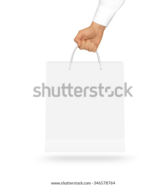 Download Blank White Paper Bag Mock Holding Stock Photo Edit Now 346578764 Yellowimages Mockups