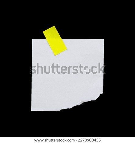 blank white paper isolated with tape