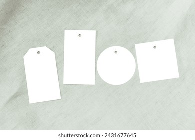 blank white paper price gift tag mockup - Powered by Shutterstock