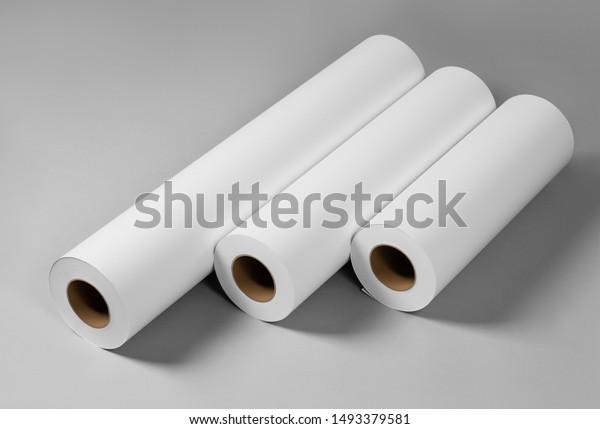 Download Blank White Paper Rolls Isolated On Stock Photo Edit Now 1493379581 PSD Mockup Templates