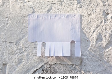 Blank White Paper With Tear Off Tabs