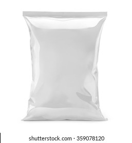 blank or white plastic bag snack packaging isolated on white - Shutterstock ID 359078120