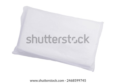 Blank white poly mailer envelope isolated on a white background, ideal for shipping and packaging