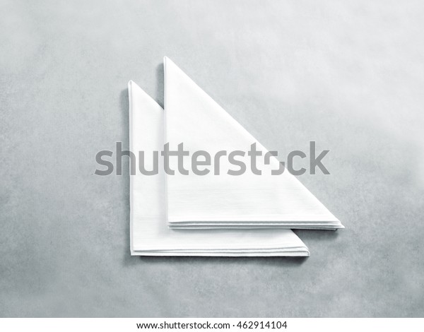 Download Blank White Restaurant Napkin Mock Isolated Stock Photo Edit Now 462914104