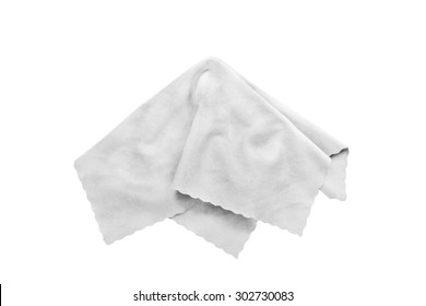 Blank White Silk Handkerchief Isolated Over White