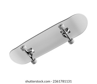 a blank White Skateboard isolated on a white background