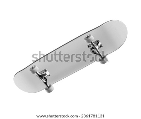 a blank White Skateboard isolated on a white background
