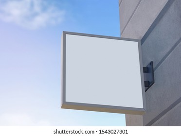 Blank White Square Banner Gray Frame Stock Photo 1543027301 | Shutterstock