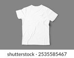 Blank white t shirt back mockup, plain cotton t shirt mock up template for design, branding, print, store. Empty casual apparel